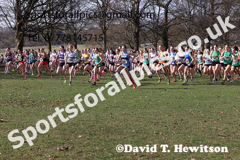 Womens under-17s 2025 UK CAU Inter Counties Cross Country Champs., Wollaton Park, Nottingham. Photo: David T. Hewitson/Sports for All Pics